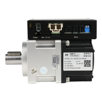 200W AGV Integrated Servo Motor with 0.64N_m Torque & 6A Rated Currents