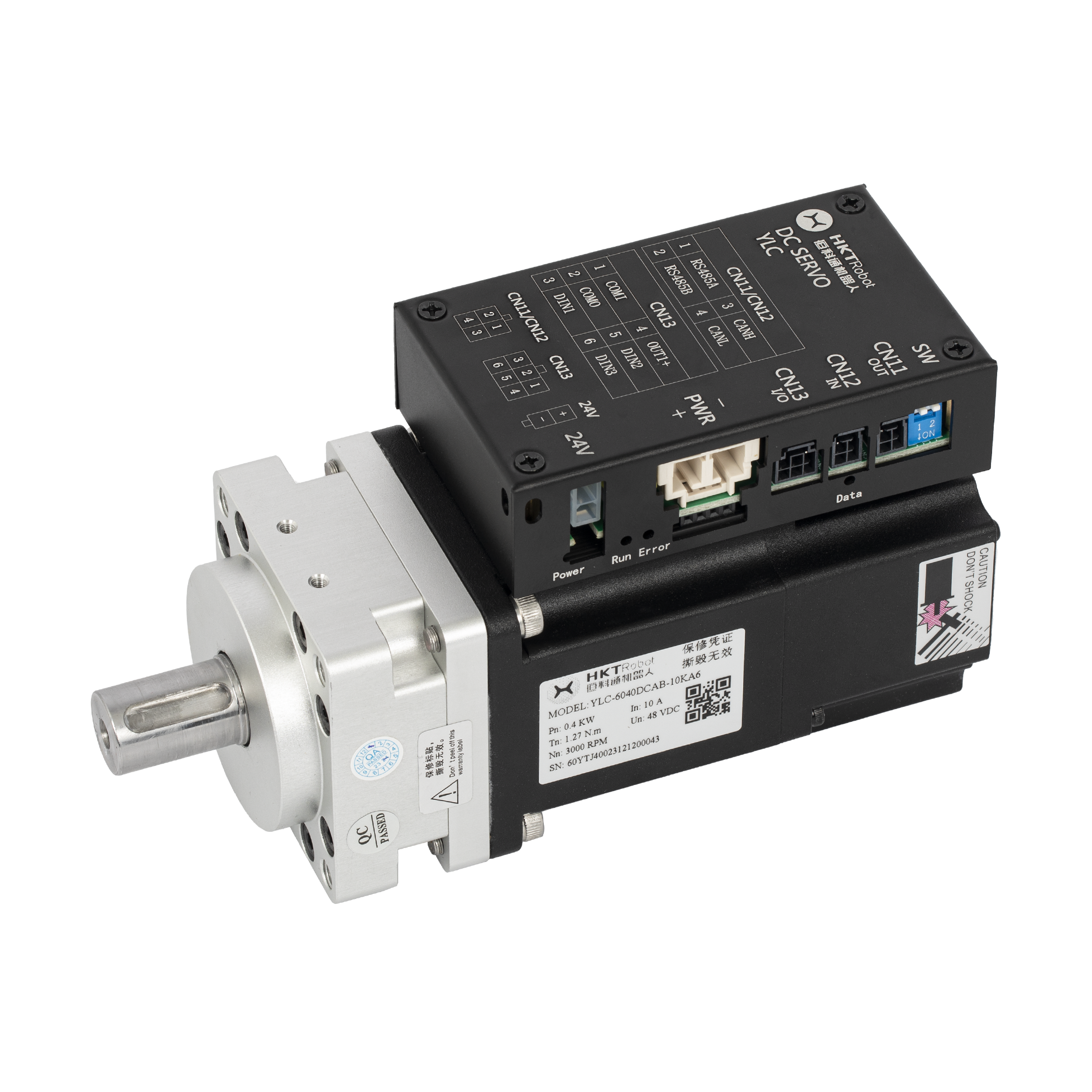 400W AMR Integrated Servo Motor with 1.27 N·m Torque & 10.5A Rated Currents