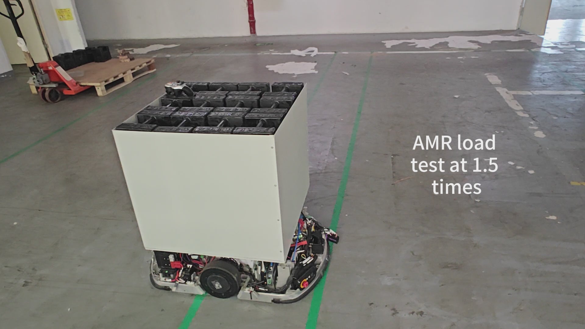 Videoyu yükle: HKT&#39;s AMR Robot 1.5 Times Load Bearing Test